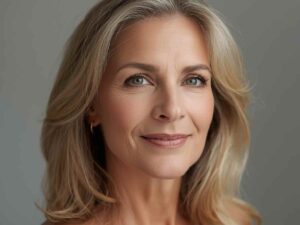 Donna over 40 con una splendida pelle